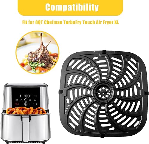 Miniatura 2 de Freidora de aire de 8 cuartos de galón para freidora de aire Chefman TurboFry Touch de 8 cuartos de galón XL, freidora de aire antiadherente
