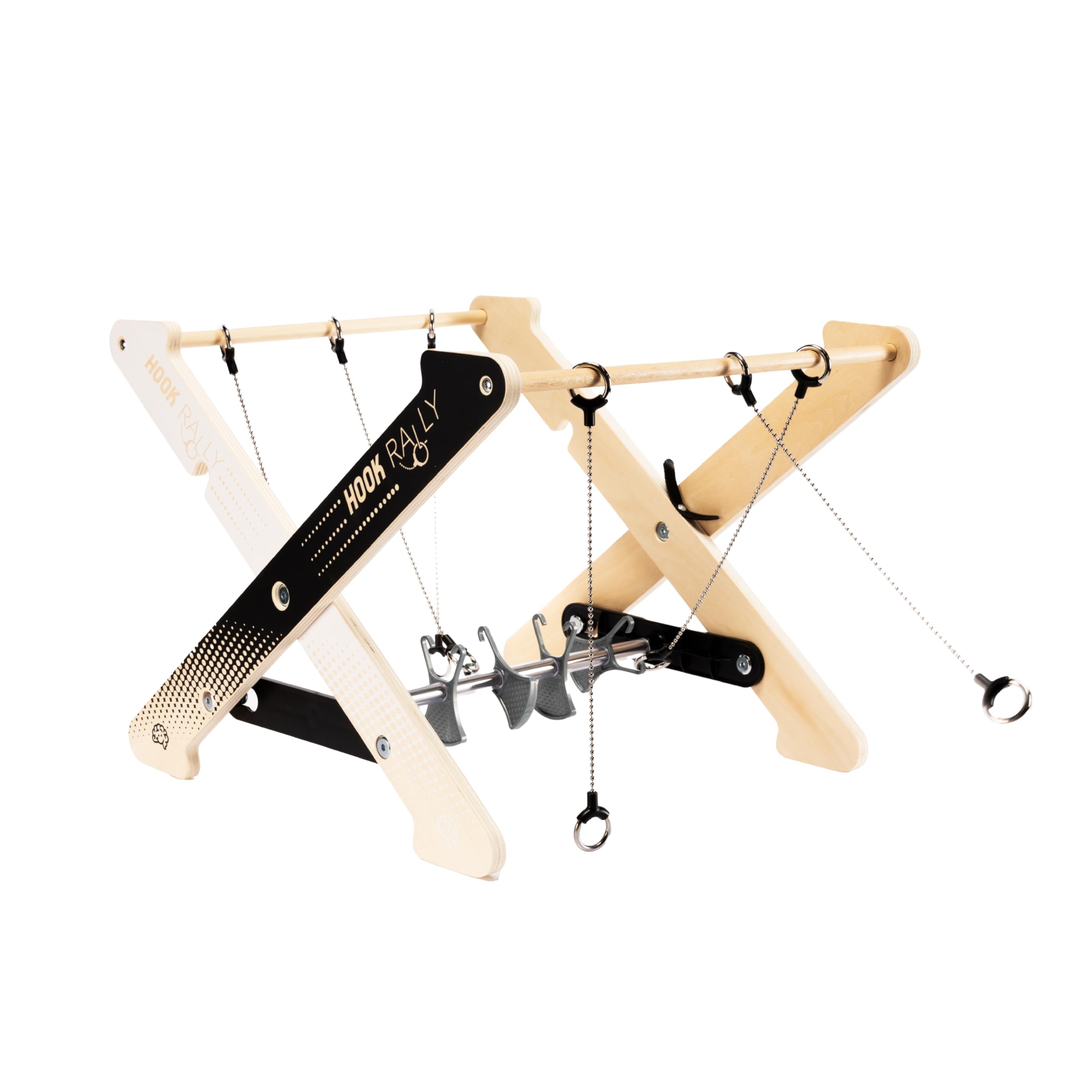 Fat Brain Toys Hook Rally Portable Wooden Tabletop Skill Challenge, Ring Toss Game for Kids and Adults, Hook Game Ring Toss, Fun Toys, Ages 8 to Adult