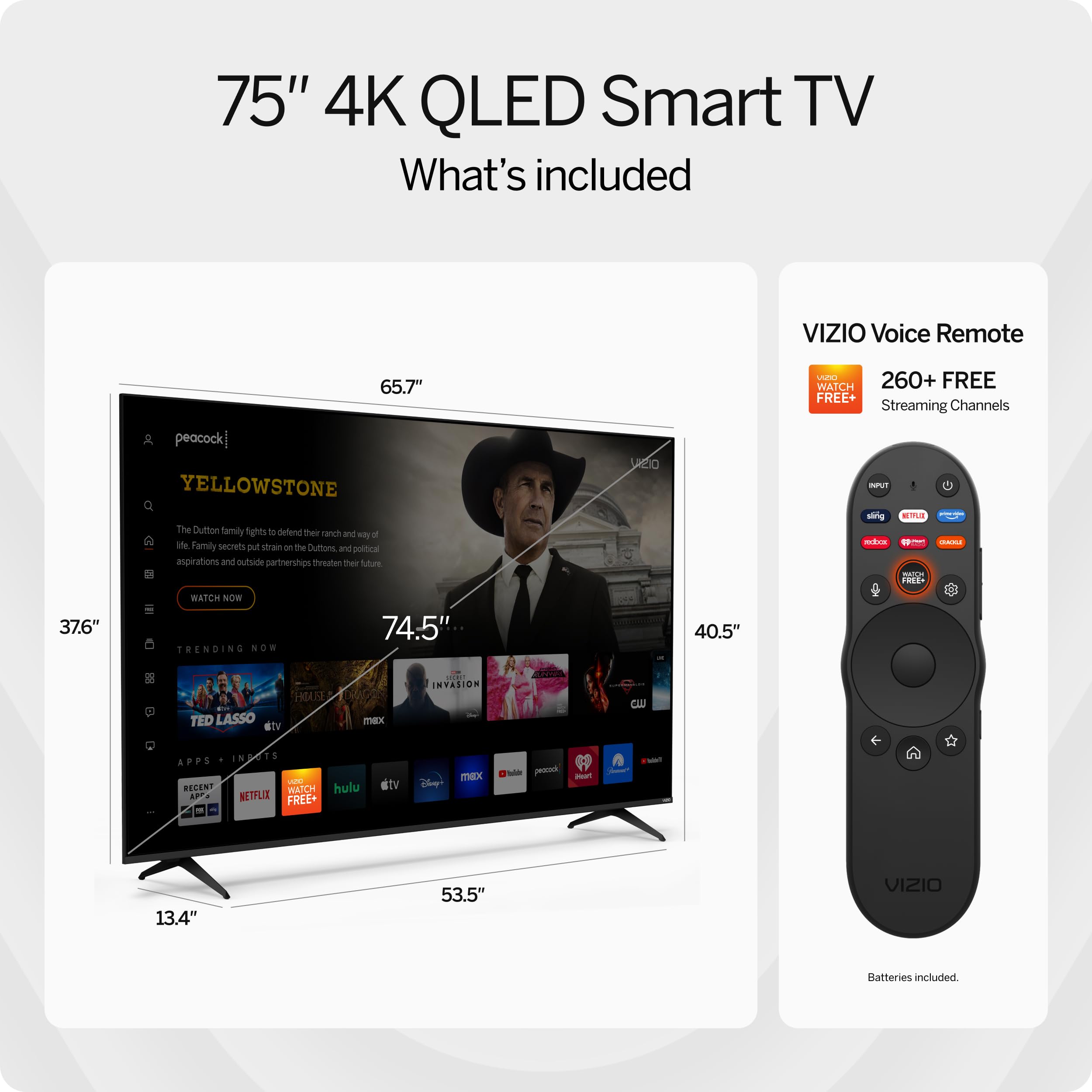 Amazon.com: VIZIO 75-inch Quantum 4K QLED Smart TV with Dolby