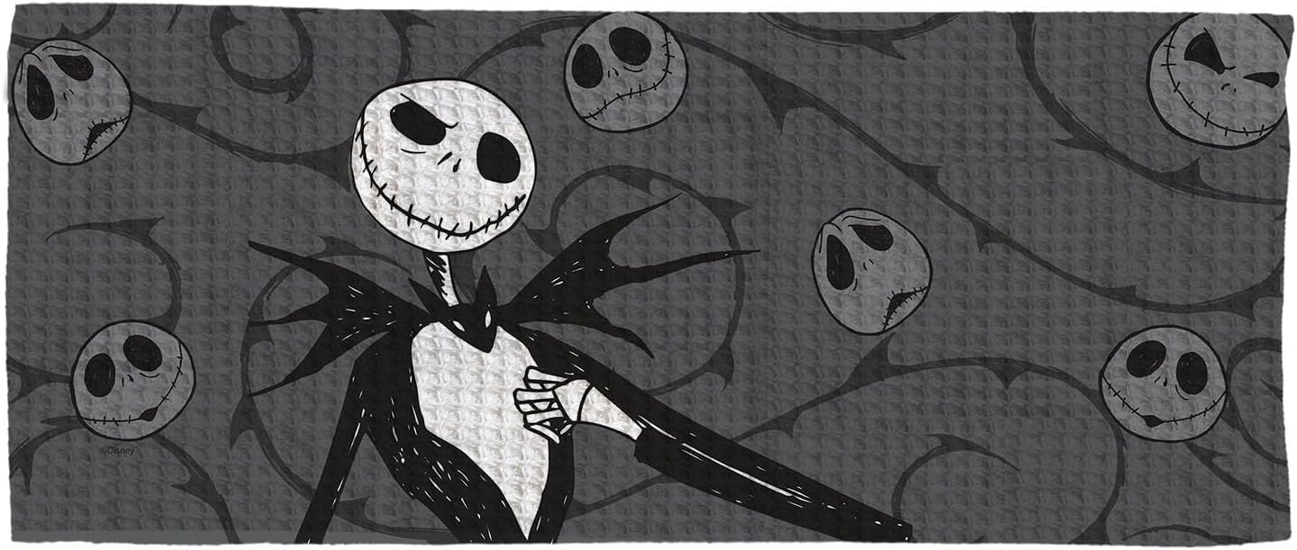 Disney Nightmare Before Christmas Cool Jack Cooling Towel 12 x 31.5 Inches Soft Lightweight Quick-Dry Sports Towel for Gym Workout Travel or Outdoor Activities
