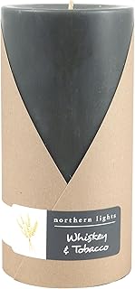 Northern Lights Candles Fragrance Palette Pillar, 3x6, Whiskey and Tobacco