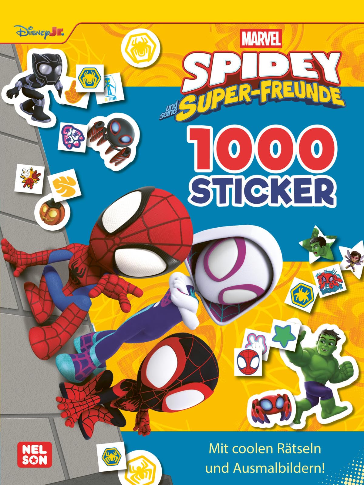 Spidey und seine Super-Freunde: 1000 Sticker: Mit coolen Rätseln und Ausmalbildern! | Großes Stickerbuch ab 4 Jahren mit Spidey, Ghost-Spider und Spin (MARVEL)