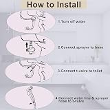 Bidet Hand Shower Personal Hygiene Set, Hand Stainless Steel Bidet Sprayer with 1.5 m Hose, Baby Cloth Nappy Spray Kit, Adjustable Spray Gun, Bidet Shower for Personal Hygiene - 5