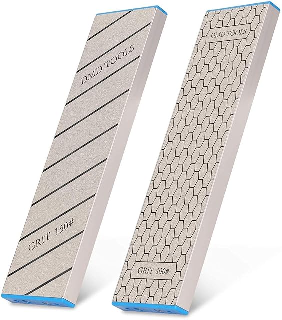 Double-Sided Diamond Sharpening Stone | Delux Diamond Whetstone | Professional Bench Stone | Knife Chisel Honing Stone| 10 Inch | (150/400#) | Durable Quality and Exquisite Design - 1pcs