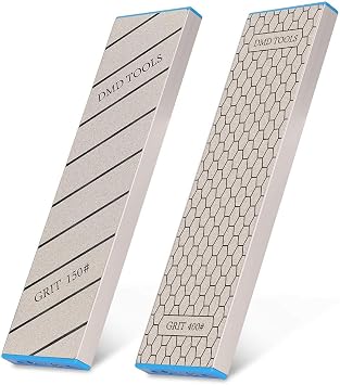 Double-Sided Diamond Sharpening Stone | Delux Diamond Whetstone | Professional Bench Stone | Knife Chisel Honing Stone| 10 Inch | 150/400# | Durable Quality and Exquisite Design - 1pcs