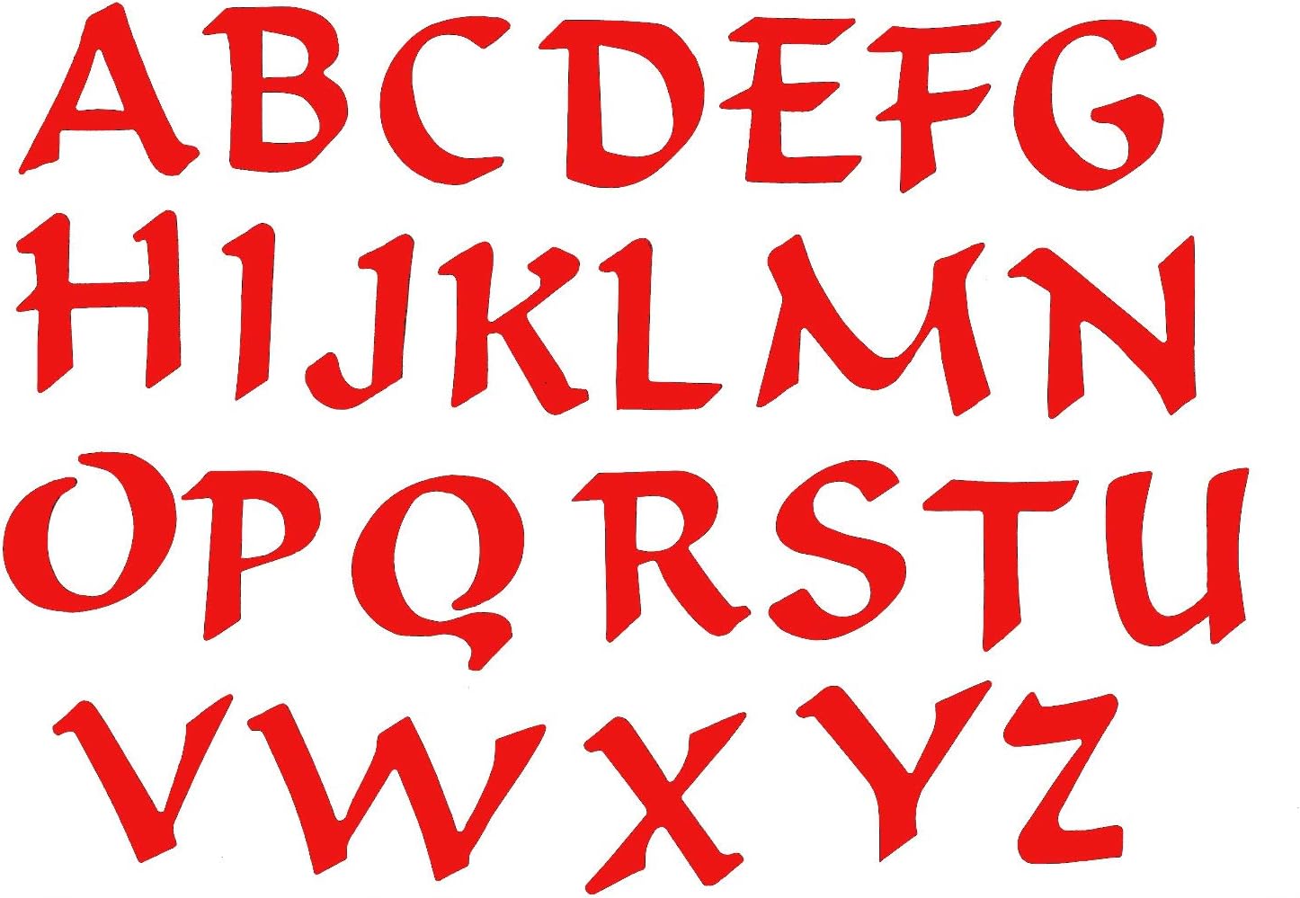 Self Adhesive Felt Letter Set (Red)