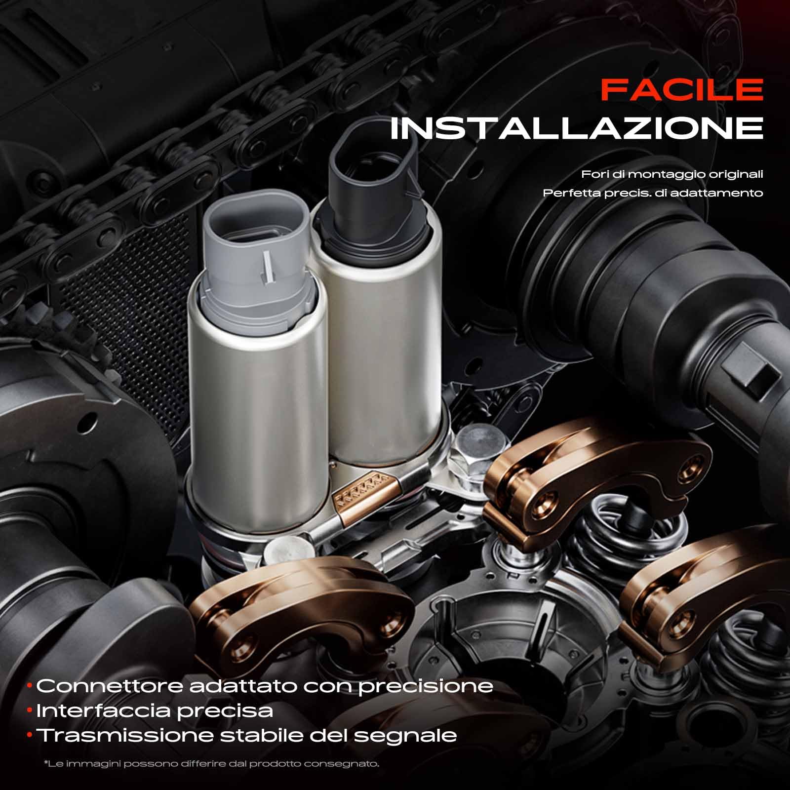 Frankberg Compatibile con o 2009-2018 Idea 2008-2012 500 berlina 500 C Cabrio 500L Timing-Control Valve Solenoid 1.3L Front One Piece Replace# 55273167