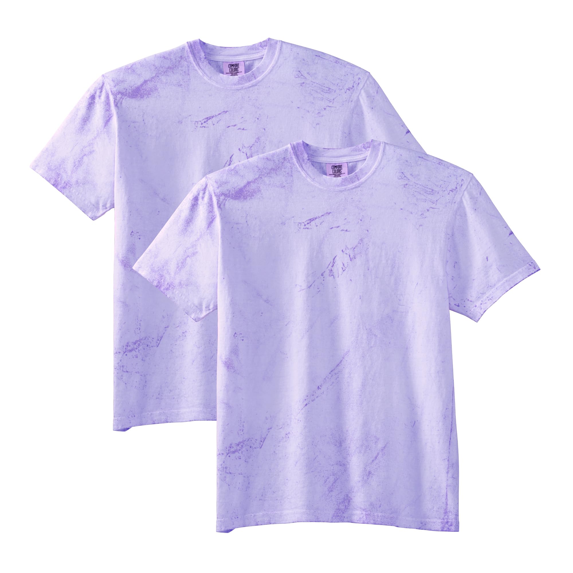 Comfort Colors Men's Heavyweight Short Sleeve Tee, Style G1717/G1745 T-Shirt, Amethyst (2-Pack), XL (Pack of 2)