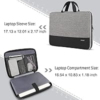 Vista 3 de Ytonet Funda protectora para transportar laptop de 17 a 17.3 pulgadas, delgada, con asas, compatible con la TSA, resistente al agua, compatible