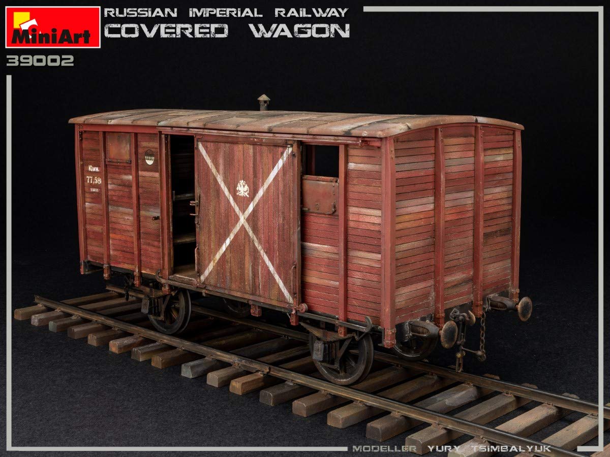 Mini Art 39002 1:35 Vagón de la Primera Guerra Mundial Ferrocarril Imperial Ruso - reproducción Fiel, modelismo, Kit de plástico, Manualidades, Hobby, Pegar, modelismo, Montar, sin Pintar