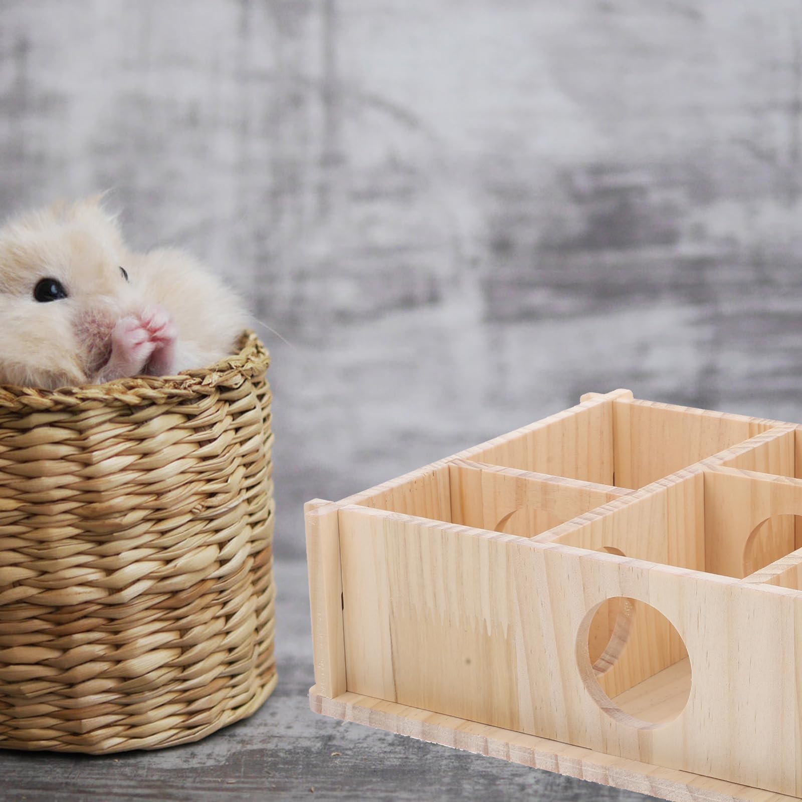 Homoyoyo Hamsterversteck mit Labyrinthdesign für Sicheres und Schlafen Kleintierversteck für Hamster und Ratten Ganzjährig Geeignet