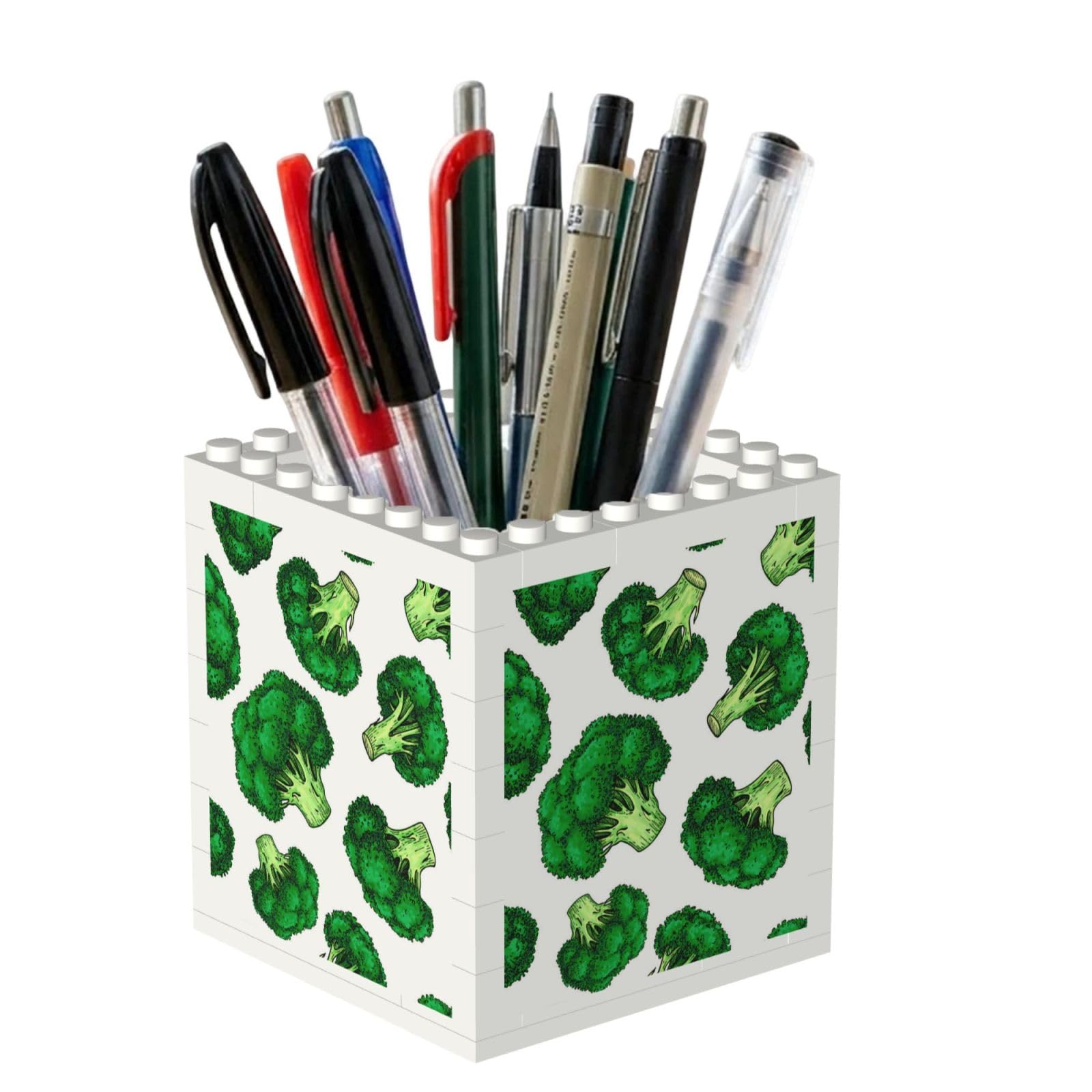 Poadnly Broccoli, Pen Pot Pencil Holder for Office Home School, Compact Desk Organiser for Office Stationery