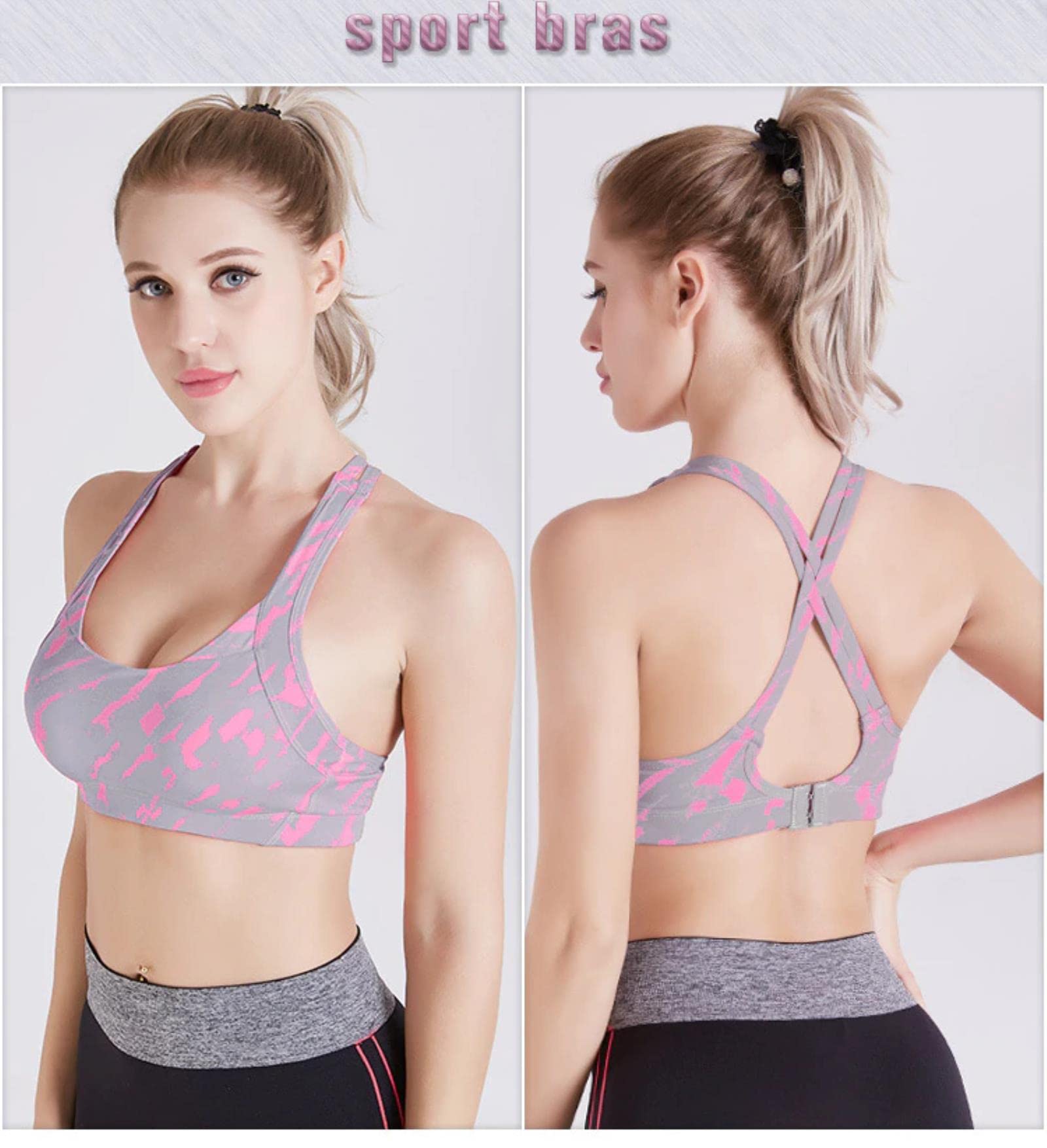 Biustonosz sportowy z wkładką Push Up Crop Top bez szwu, damski biustonosz na siłownię, trening, joga, top do biegania, odzież sportowa, aktywny top do jogi
