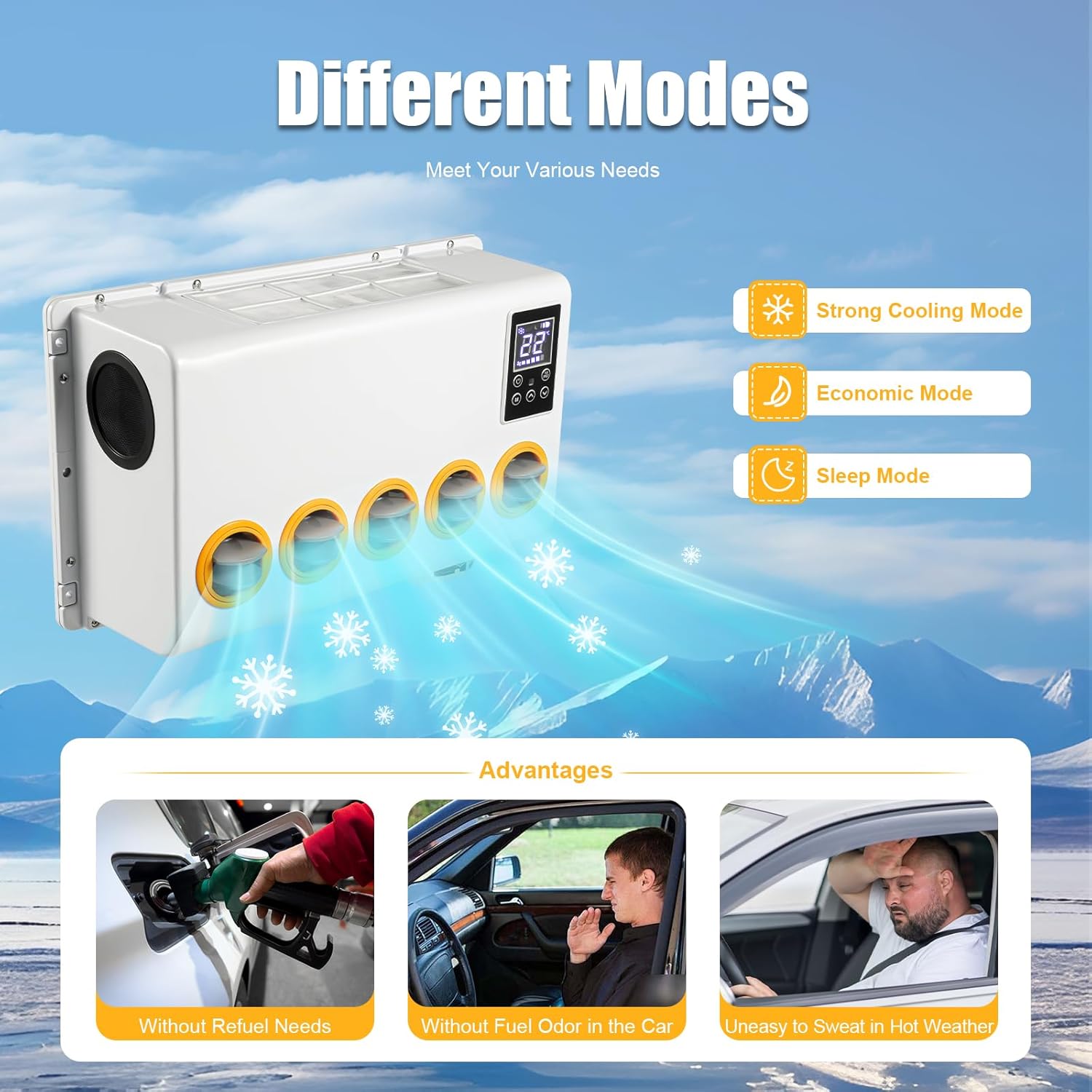 Zivisamt 12V DC Split Air Conditioner Low Noise Operation