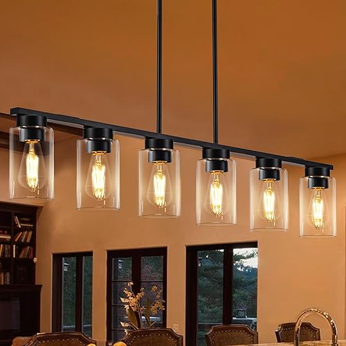 Miniatura 10 de Lámpara de comedor, lámparas de araña para comedor, luces lineales de isla para isla de cocina, lámpara de 4 luces para comedor, lámpara moderna