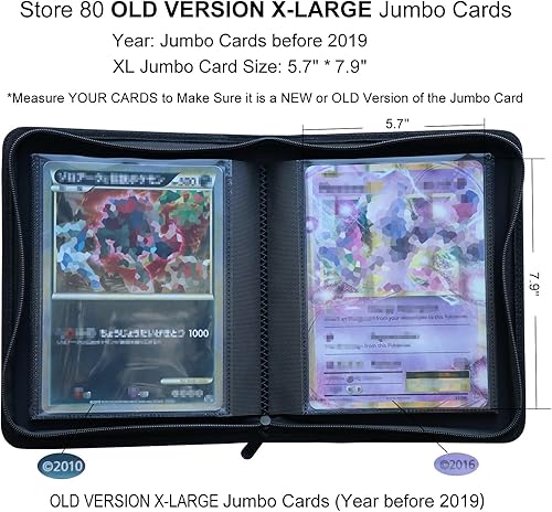 Miniatura 9 de Rayvol Carpeta de tarjetas jumbo tamaño L, se adapta a tarjetas jumbo de 80 litros, incluye 80 fundas de centavo L de tamaño, carpeta de tarjetas