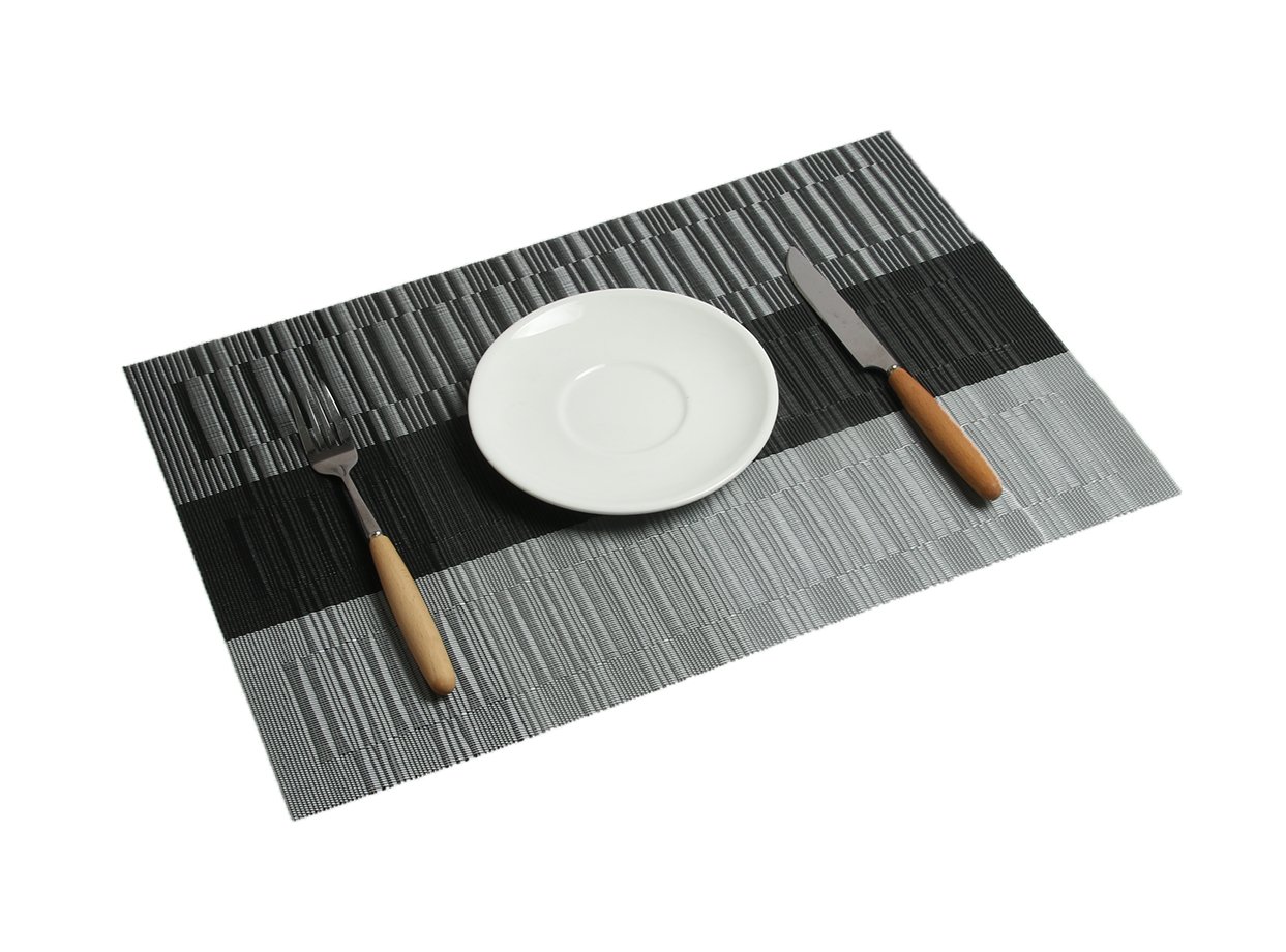 Famibay PVC Runner e Tovagliette Lavabile Americana Tovagliette Set 6 e Runner da Tavola 180CM …