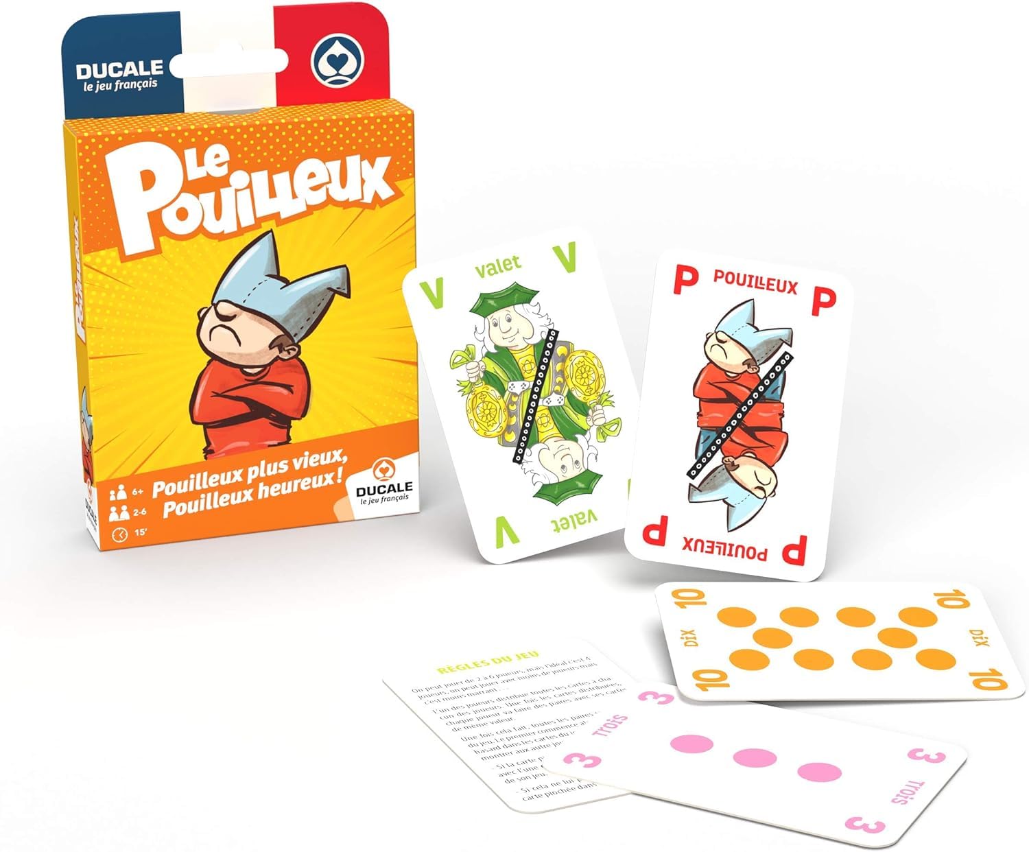 La Ducale Le Pouilleux Junior - Jeu de Cartes Enfants Famille - 2-6 Joueurs dès 6 Ans