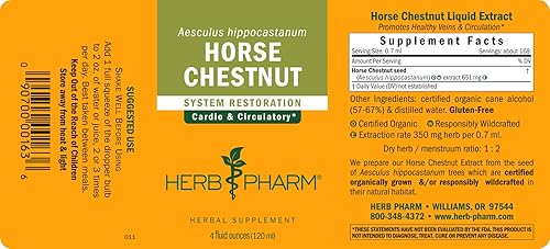 Miniatura 5 de Herb Pharm Extracto líquido de castaño de indias para venas saludables y circulación - 4 onzas