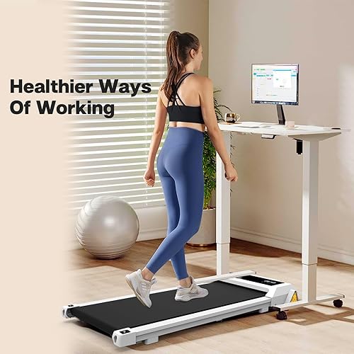Miniatura 3 de Caminadora para debajo del escritorio, almohadilla para caminar para el hogar y la oficina, caminadora portátil de 2.5 HP, máquina de correr para