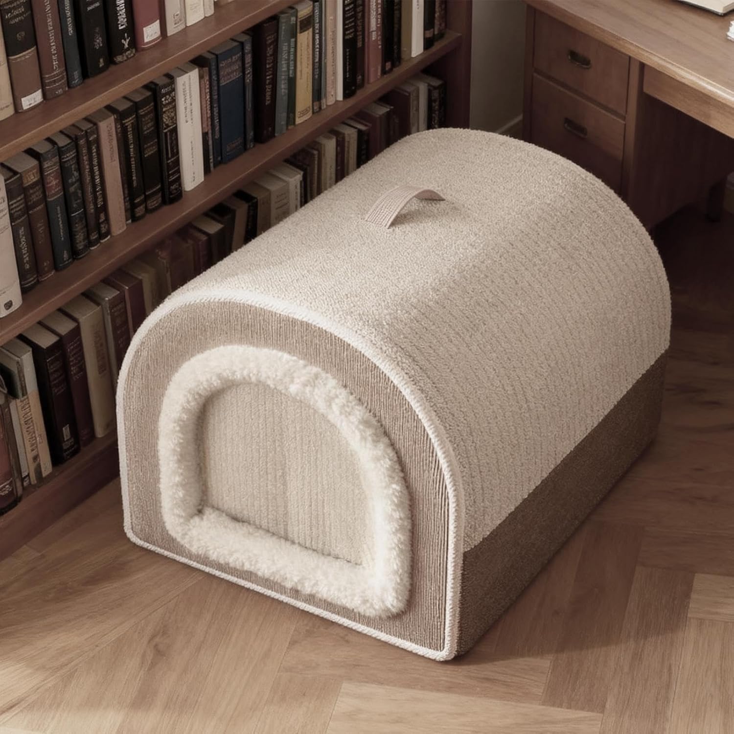 Winter Cat Mat, Washable Warm Plush Enclosed, Winter Pet Indoor House Cat Mat, for Kitten, Puppy, Living Room, Bedroom, Garage, Playing, Resting, Napping