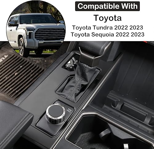 Miniatura 2 de Aunginsy Ajuste de engranajes de control central, cubierta de panel compatible con Toyota TundraSequoia 2022-2025, consola de cambio de marchas para