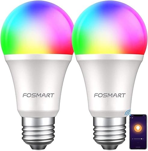 Foco inteligente con luz blanca suave Fosmart 16 millones RGB que cambia de color regulable funciona con Alexa Google Home E26 A19 75 W equivalente disponible en Yaxa Colombia