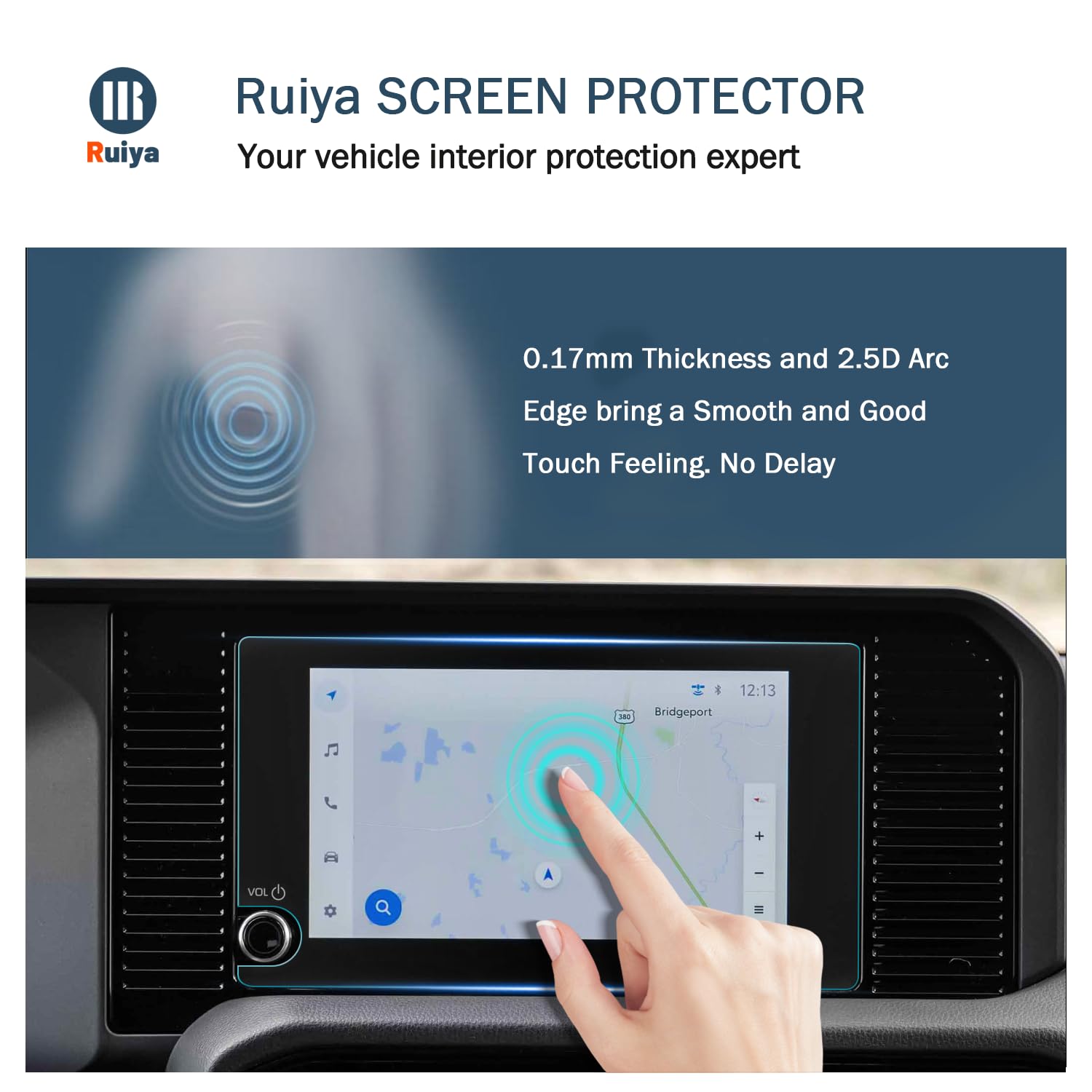 RUIYA 2-Pack PET Screen Protector For 8-Inch Touchscreen – Fits 2020-2022 Toyota Corolla, Clear & Scratch-Resistant