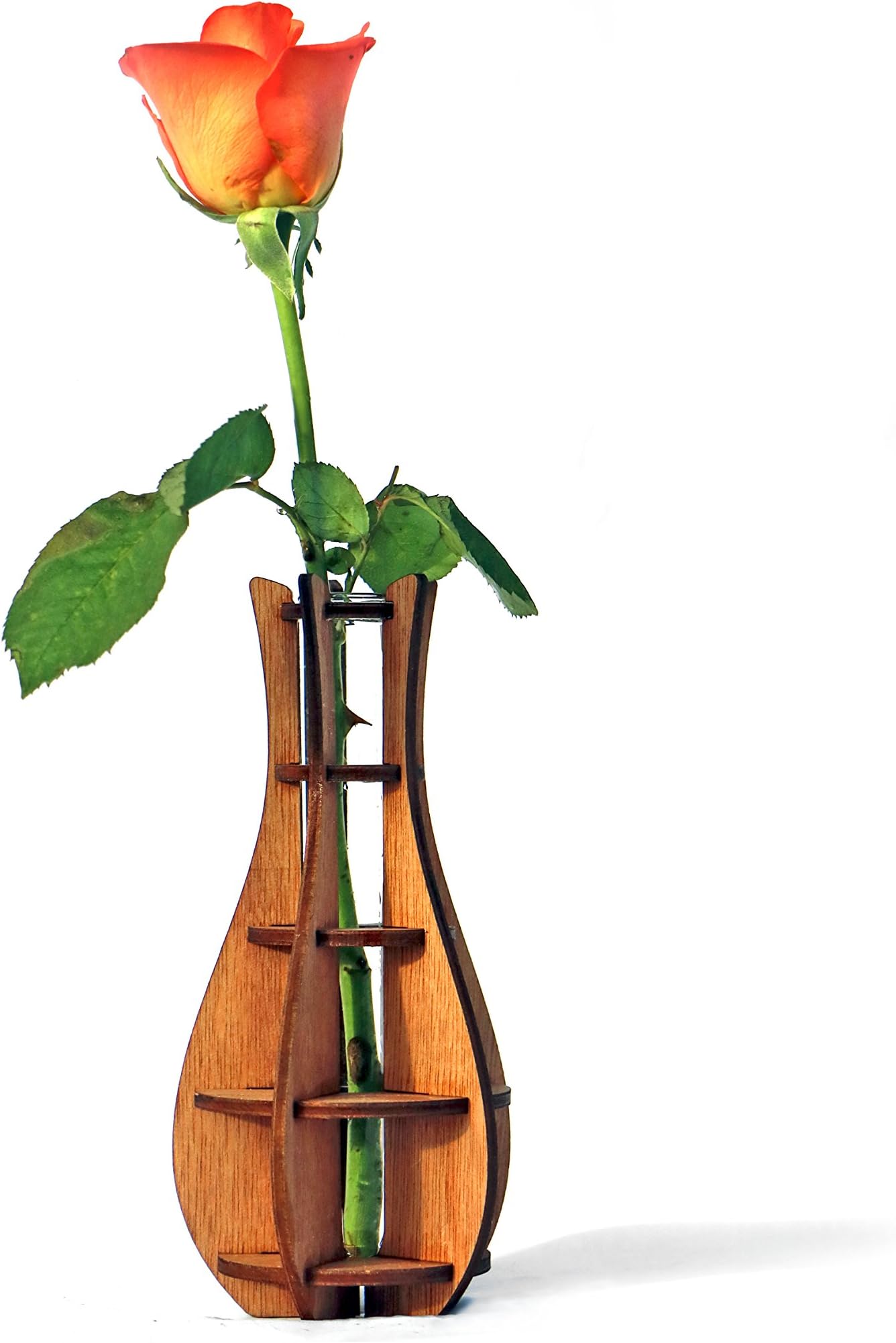 Wooden bud vase