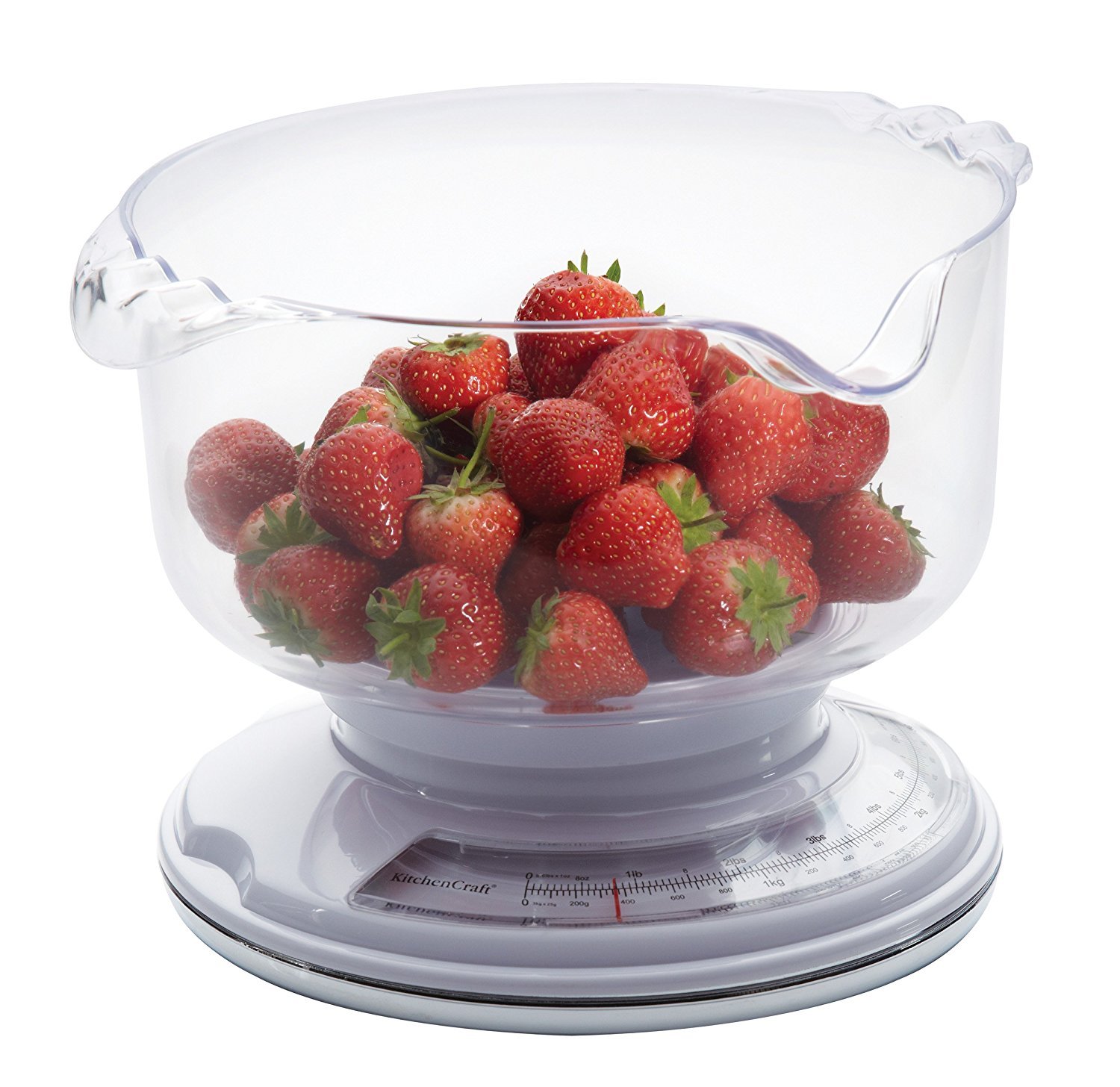 KitchenCraft Bilancia Meccanica da Cucina con Ciotola e Funzione Tara, Confezione Regalo, Portata 3 kg