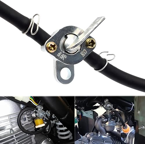 Miniatura 2 de Manguera de combustible de 14, abrazaderas de filtro de aceite, válvula de cierre de combustible en línea, interruptor de gasolina para 50cc 70cc