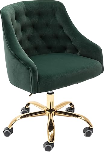 Miniatura 10 de Silla moderna de oficina en casa, silla de escritorio con ruedas, silla giratoria de tocador, silla de maquillaje, sillas de altura ajustable, de