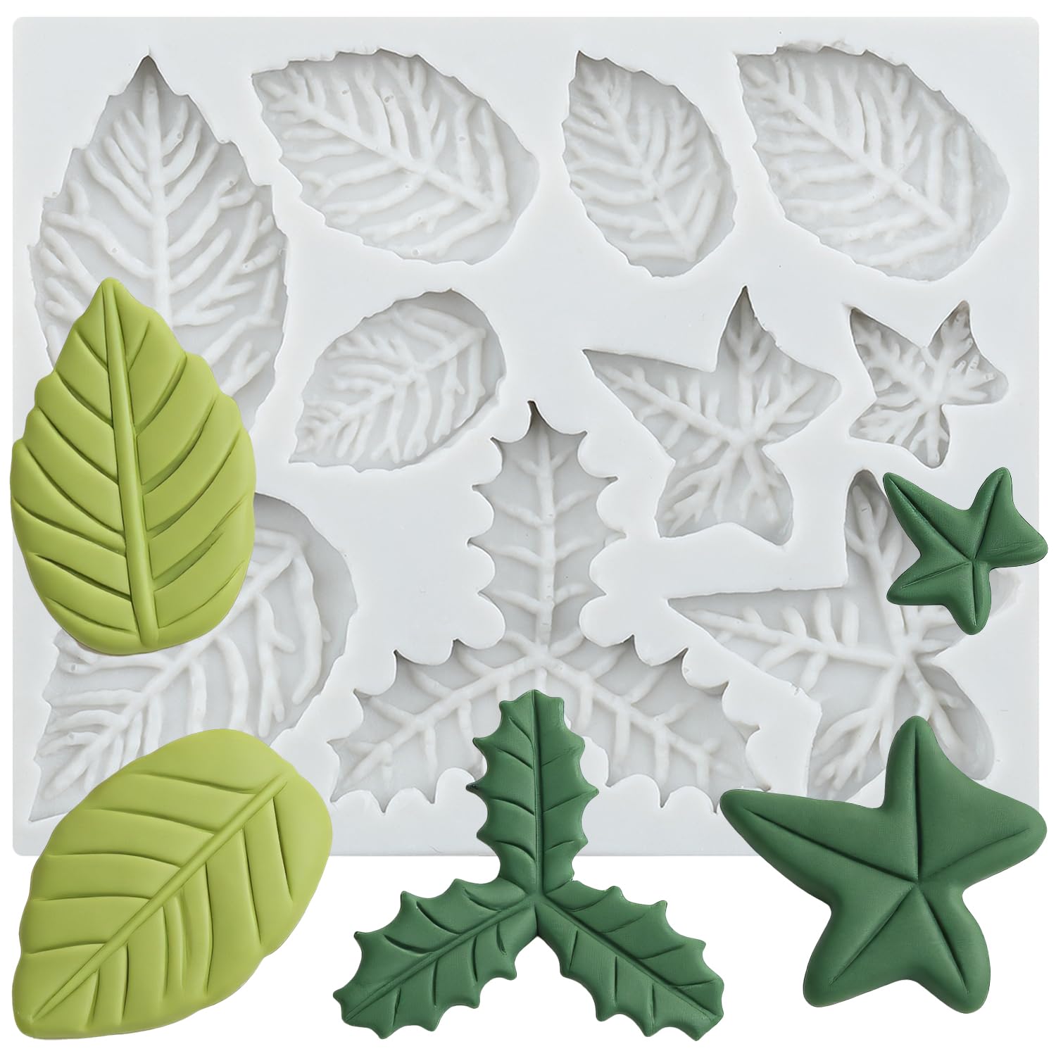 Sijiangmold Leaf Silicone Moulds Leaves Fondant Mould