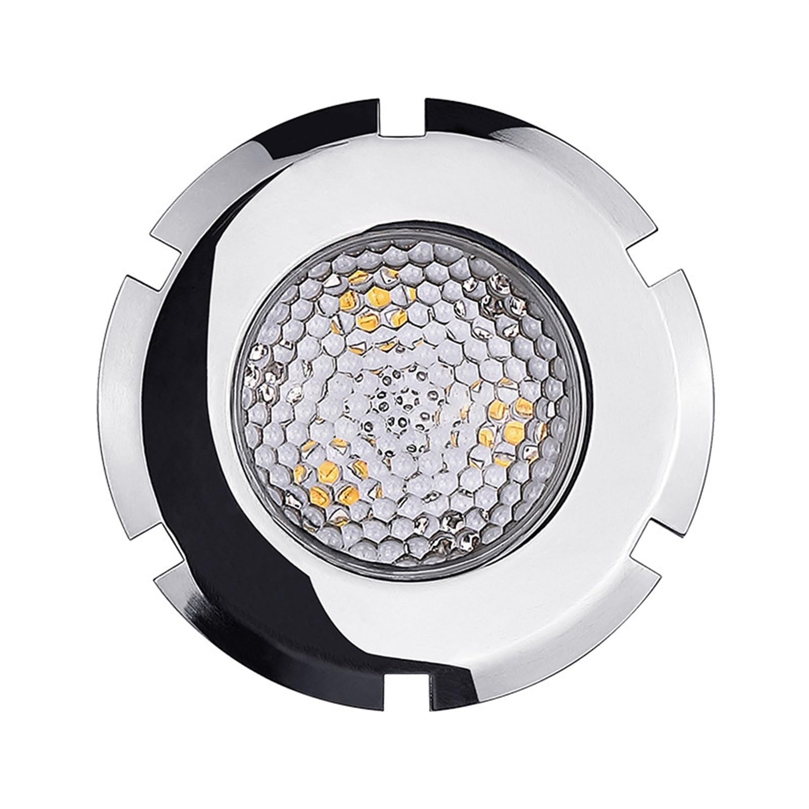 Poolbeleuchtung, LED-Schwimmbadlicht Unterwasser-Downlight Edelstahl 1,5 Zoll Unterwasser-Wandleuchte Schraubgewindeanschluss 48MM Öffnung eingebettet für Schwimmbad, Brunnen, Teich, Aquarium(White,24