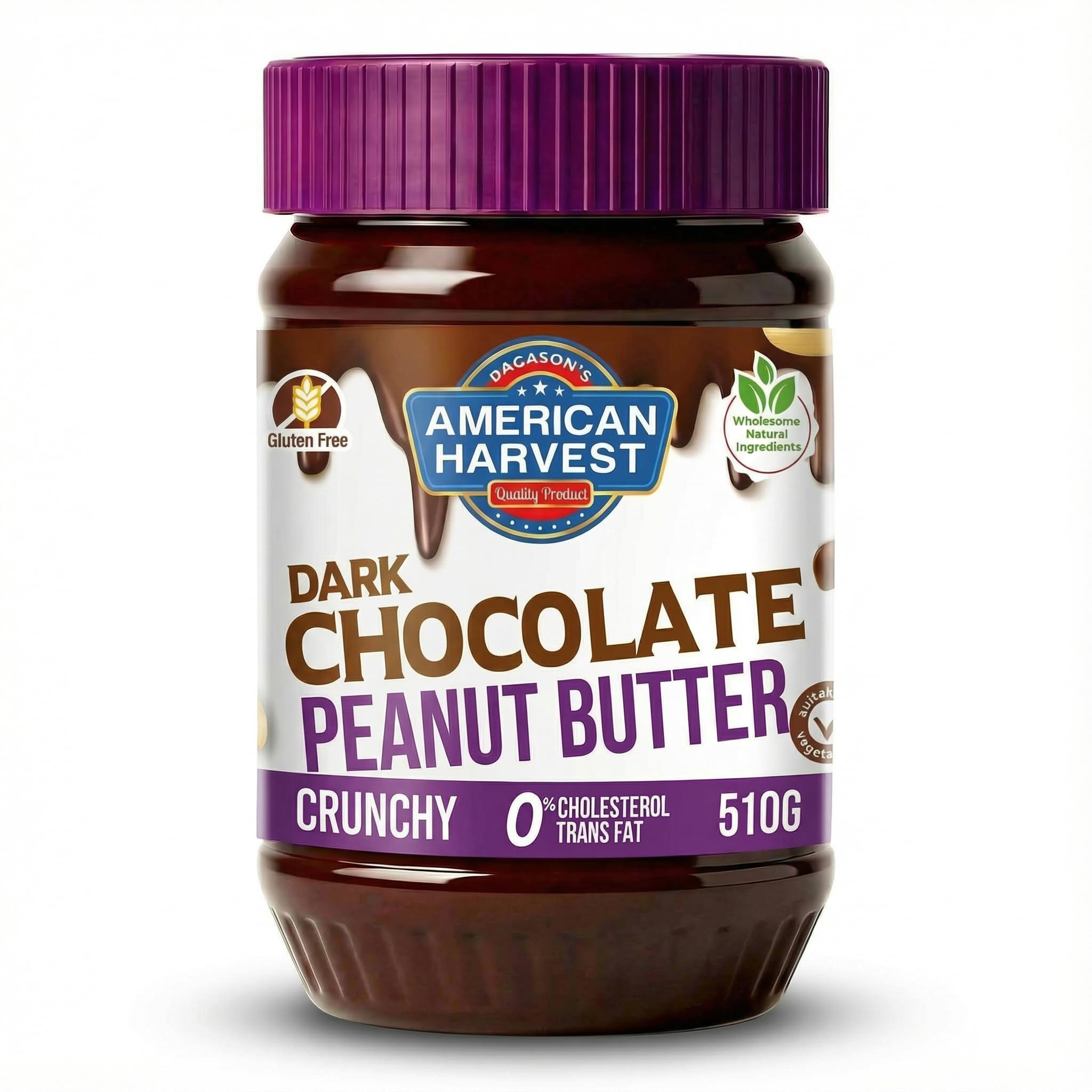 Dark Chocolate Peanut Butter - Crunchy 510g