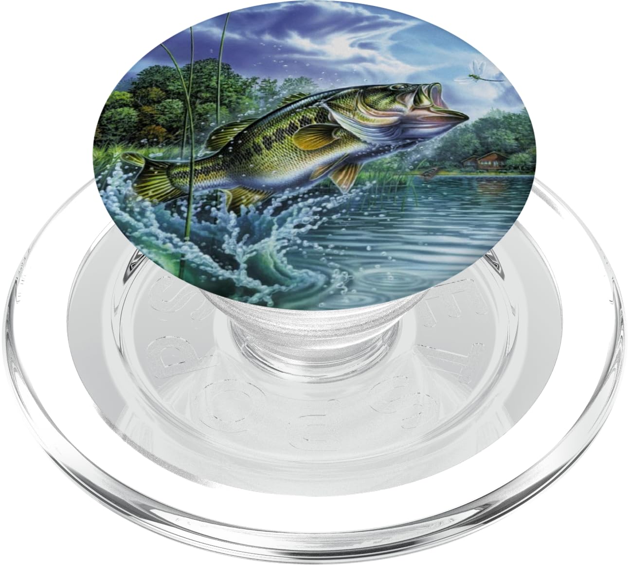 Largemouth Bass Fishing for Men Cool Fish Hunting Lovers PopSockets PopGrip for MagSafe