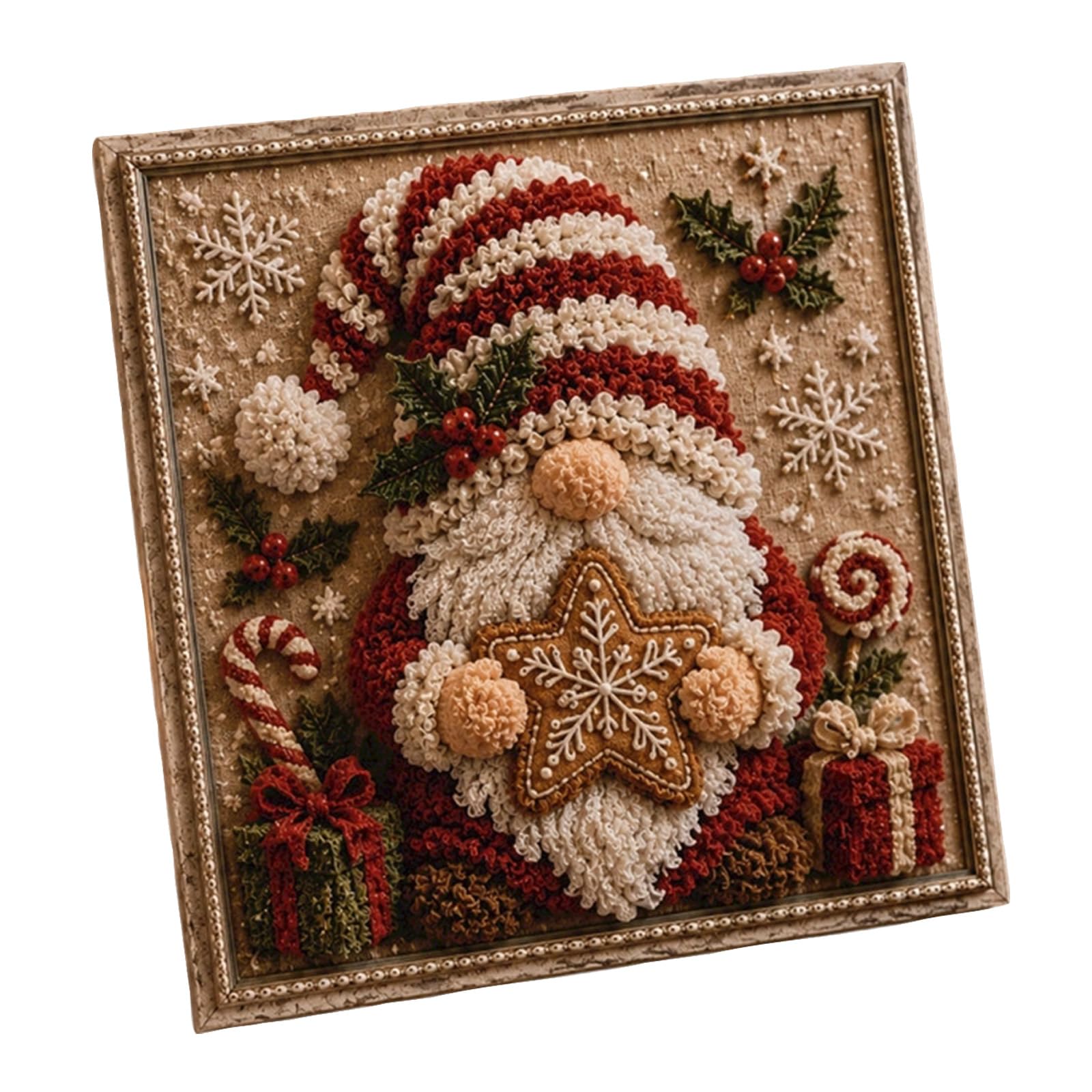 Christmas Punch Needle Kit with Frame for Adults Beginners