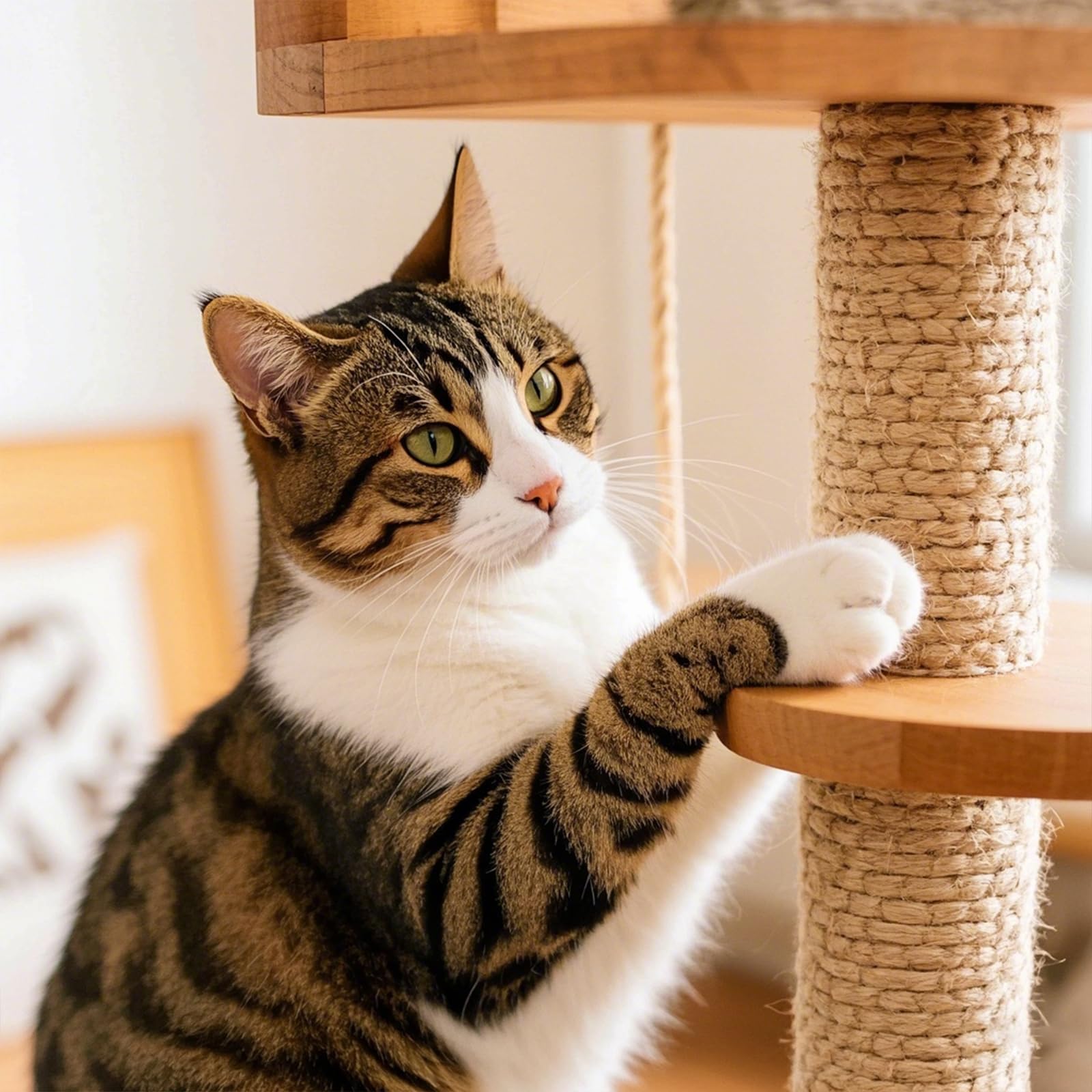 Cuerda de sisal para rascar gatos (natural, 1/4 pulgadas por 165 pies)