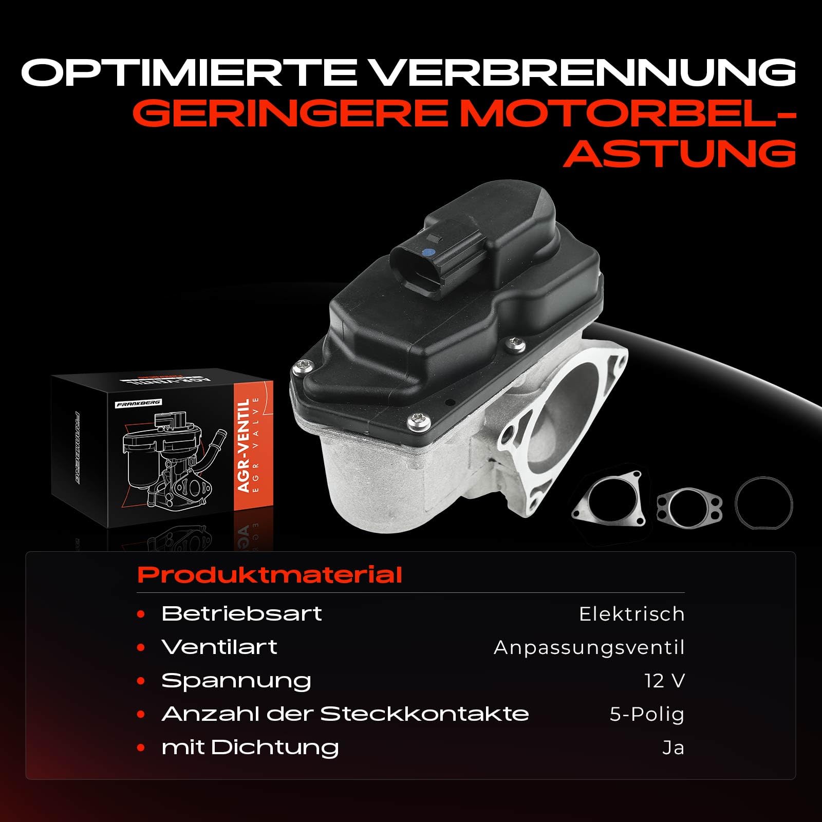 Frankberg Zawór AGR do A3 A4 A5 A6 Q5 TT Altea Exeo Leon Superb II Yeti Beetle EOS Golf P-a-s-a-t T-i-g-u-a-n T-o-u-r-a-n 2.0L Diesel 2003-2021 03G131501G