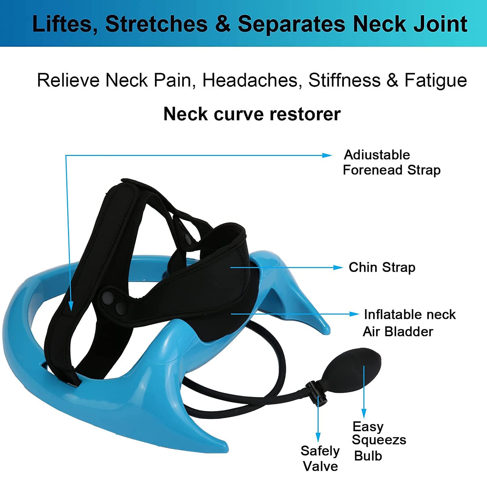 VCXZ Cervical Traction Device Neck Exerciser Relief for Stiffness