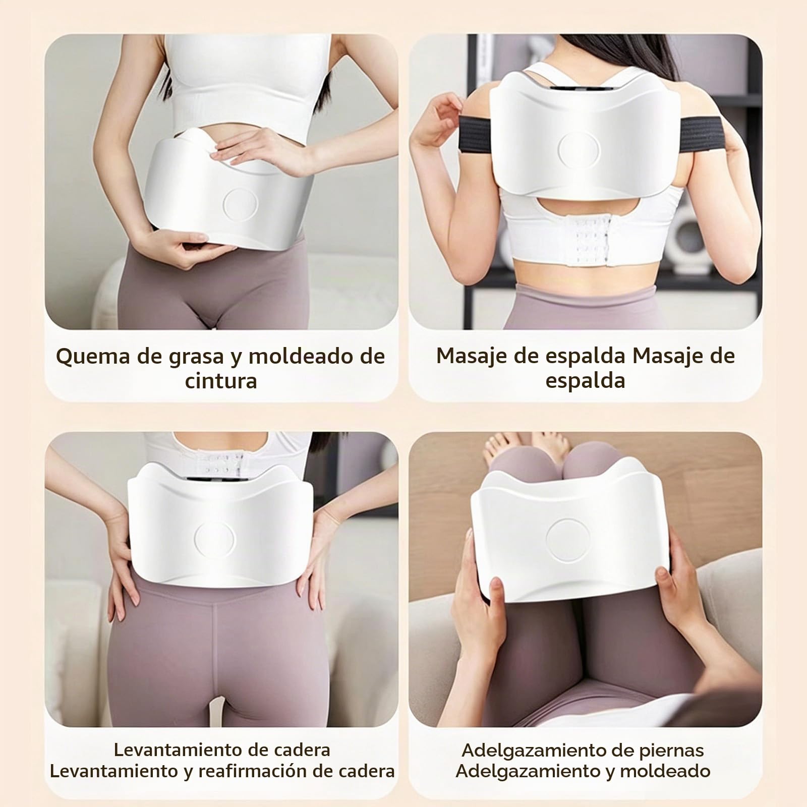 Máquina de Grasa del Vientre, Masajeador Anticelulítico, Masajeador Abdominal Inalámbrico Eléctrico, Cinturón Vibratorio Inalámbrico con 3 Modos para Waist Trainer, Hogar y Postparto
