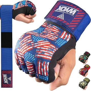 WYOX Neoprene Gel Boxing Hand Wraps Inner Gloves for Men & Women 80cm/31in Quick Wrist Strap, Padded Knuckle Protection, Fingerless MMA Muay Thai Kickboxing Wraps for Training & Martial Arts