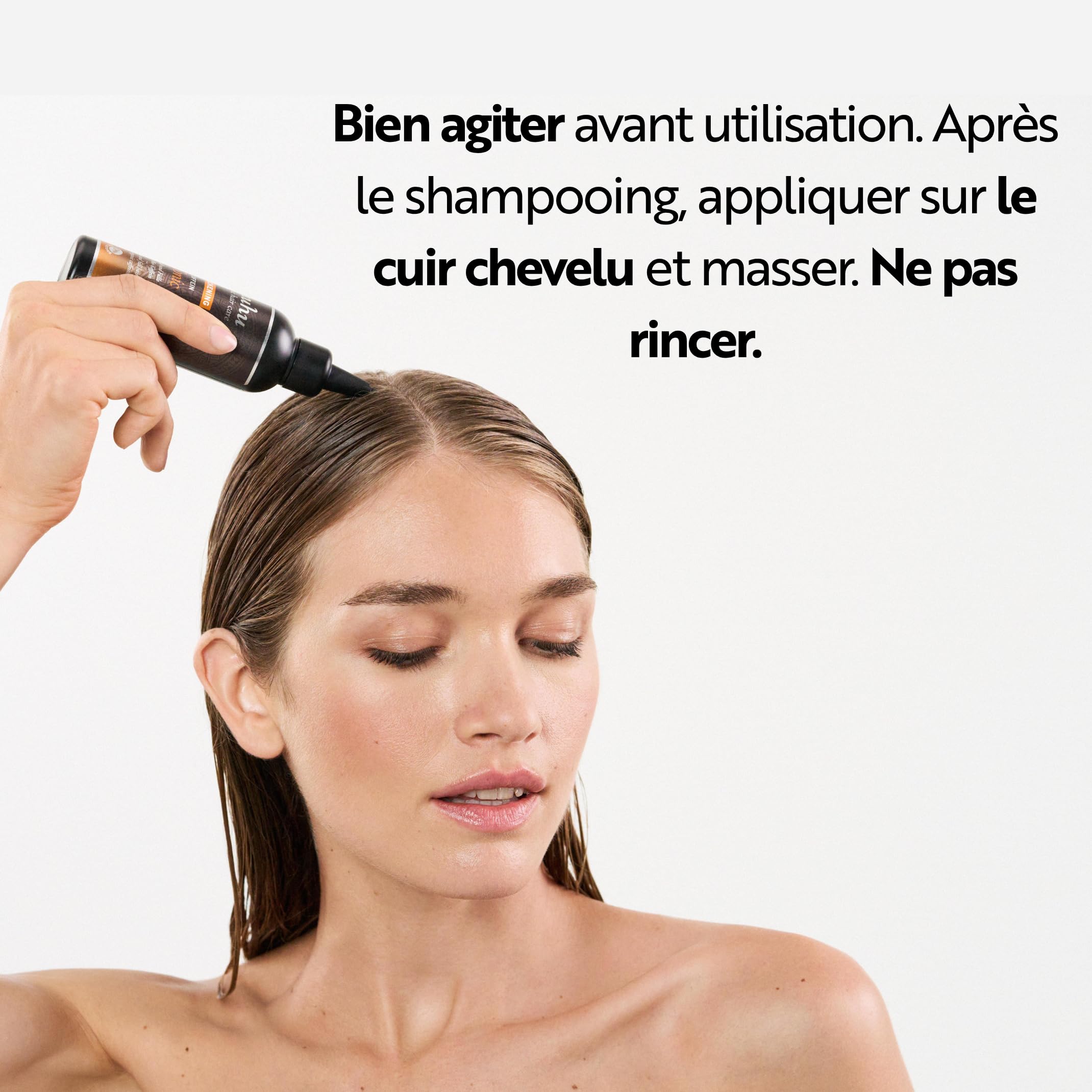 ahuhu THICKENING - Lotion tonique fortifiante à la caféine (100 ml). Épaissit et renforce le cheveu dès la racine