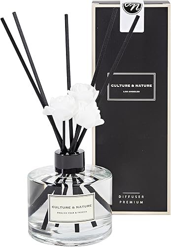 Miniatura 33 de CULTURE & NATURE - Set de difusores de varillas de 4 oz (120ml) - Difusor con varillas y aroma de algodón limpio - Fragancia para el hogar - Difusor
