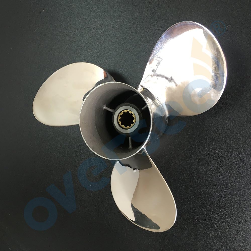 2X(664 45949 02 El Marine Boat Outboard Propeller 9 7/8 X 13 For 20
