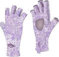 Vista 14 de Palmyth Guantes de pesca sin dedos con protección UV, UPF50+, guantes de sol para hombres y mujeres para kayak, senderismo, remo, conducción
