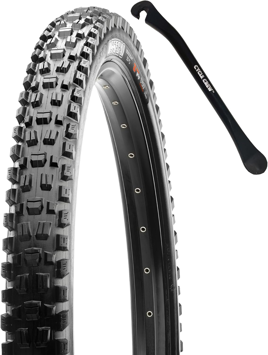 Assegai Mountain Bike Tire - 27.5" & 29" - Bundle with Cycle Crew Tire Lever