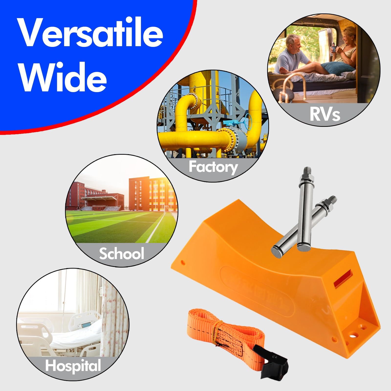 Robuster Wandhalter for Gasflaschen – verstellbare ABS-Halterung mit einer Kapazität von 200 kg(Orange,5pcs)