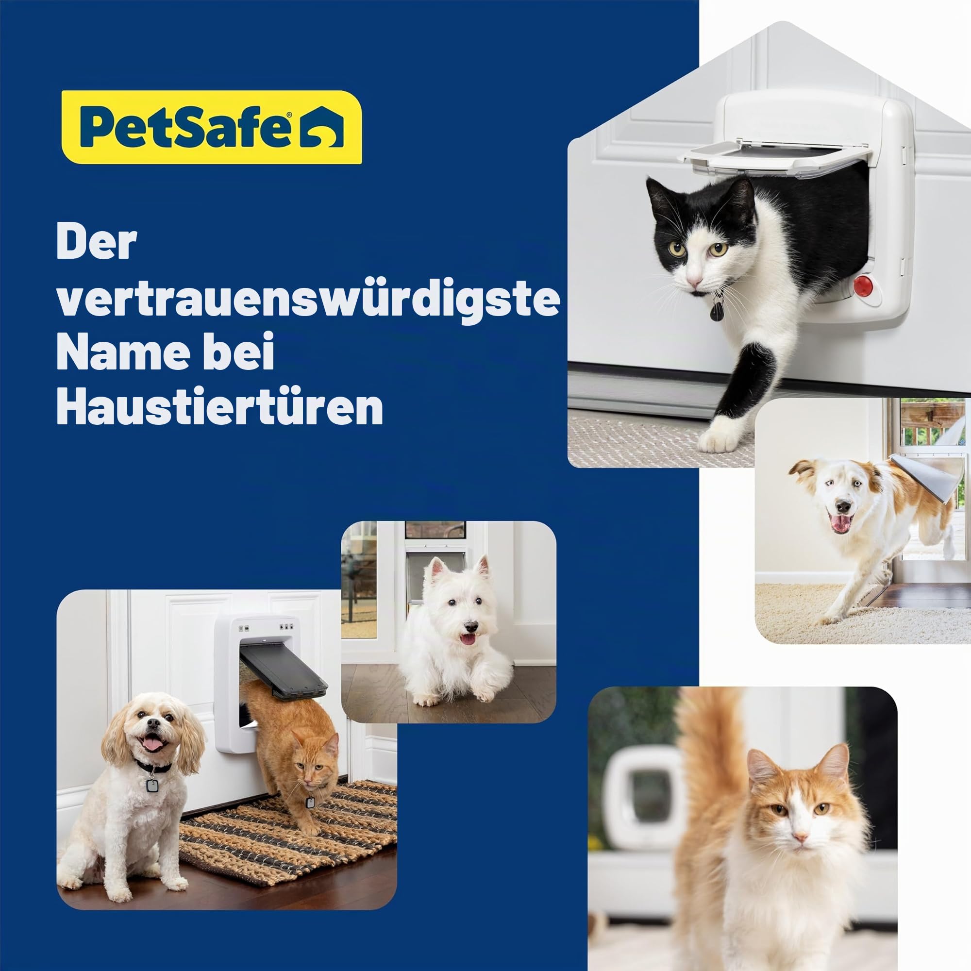 Rosewood 14524 Staywell Katzenklappe mit Magnetbetrieb, weiß - Serie 400