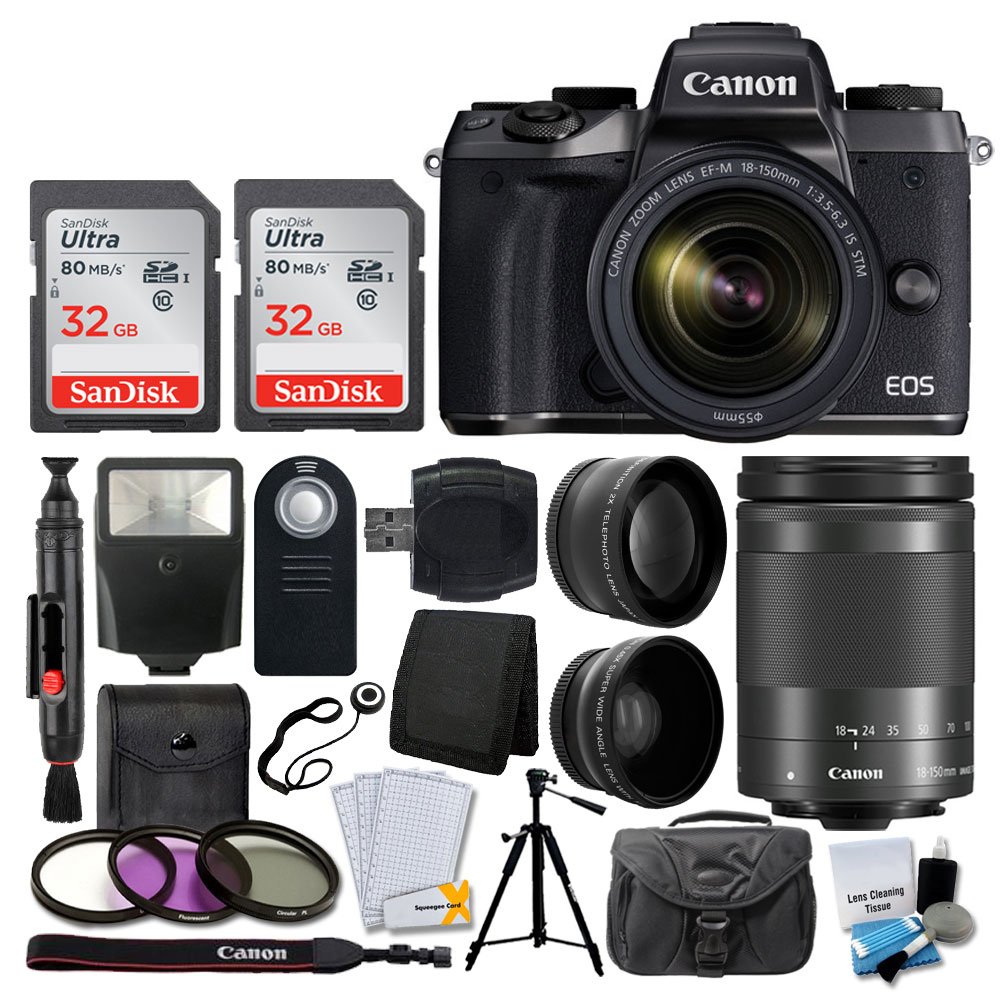 Canon Eos M5 Mirrorless Digital Camera Ef M 18 150mm F 3 5 6 3 Is Stm